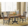 International Concepts Round Dining Table, 36 in W X 48 in L X 30.1 in H, Wood, Hickory/Washed Coal K45-36RXT-27B-C10-4